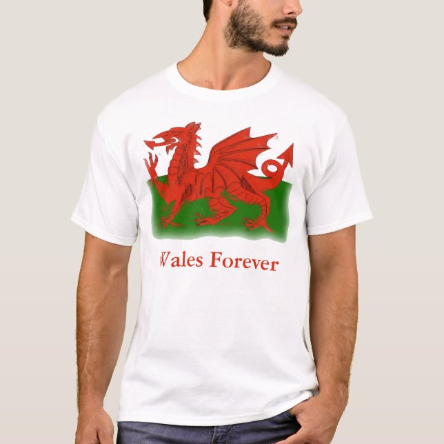 T-shirt Chemise rouge de dragon (Devant)