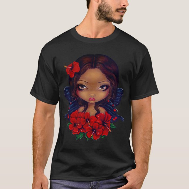 T-shirt Chemise rouge de fée de ketmie (Devant)