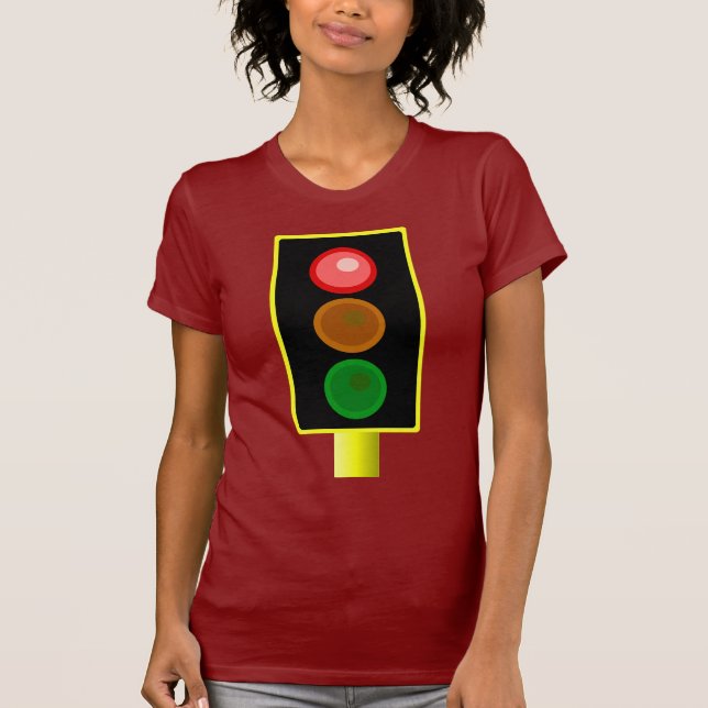 T-shirt Chemise rouge de feu de la signalisation des (Devant)