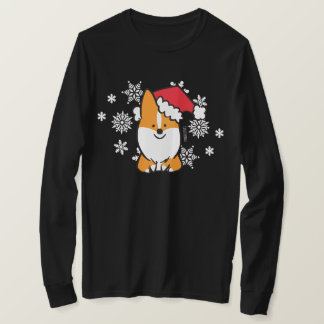 T-shirt Chemise rouge de Père Noël de corgi