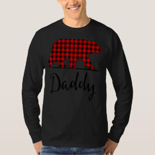 T-shirt Chemise rouge Paid Daddy Bear Correspondant Famill