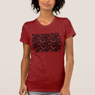 T-shirt Chemise rouge Roses