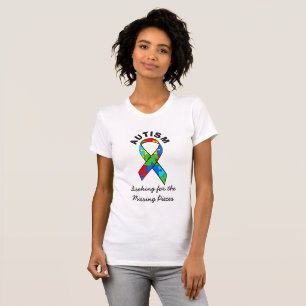 T-shirt Chemise Ruban des pièces manquantes de sensibilisa