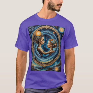 T-shirt Chemise sacrée de la déesse miroir cosmique
