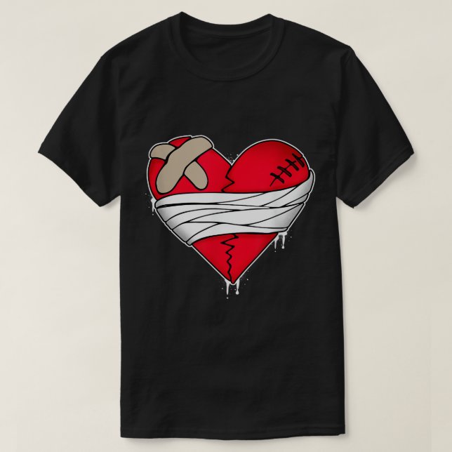 T-shirt Chemise sans coeur, Chemise brisée du coeur, Pas d (Design devant)