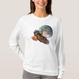 T-shirt Chemise sauvage Red Tail Hawk & Pleine lune