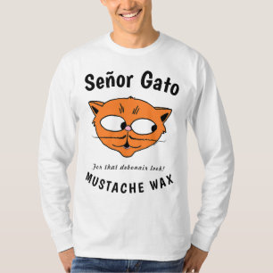 T-shirt Chemise Señor Gato™ cire de moustache Chat de dess