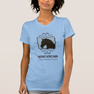 T-shirt Chemise simple d'affaires de cheval de Flourish