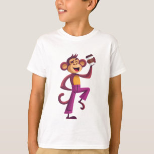 T-shirt Chemise "Singe dansant avec café"