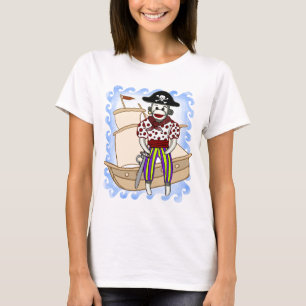 T-shirt Chemise Sock Monkey Pirate
