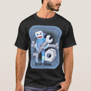 T-shirt Chemise Sock Monkey Wrench mécanicien