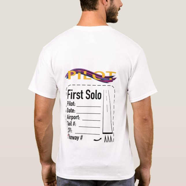 T-shirt Chemise solo du pilote étudiant (Dos)