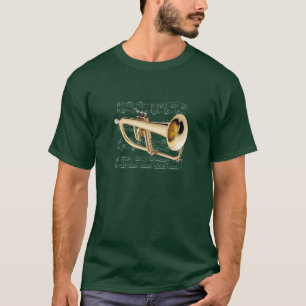 T-shirt Chemise (sombre).  Flugelhorn. Choisir votre coule