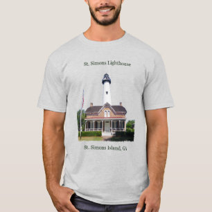 T-shirt Chemise St. Simons Lighthouse lettrage noir