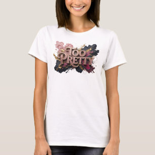 T-shirt Chemise Statement Rouge Too PRETTY v2