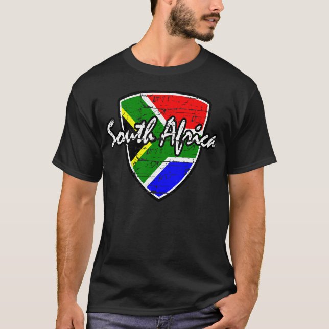 T-shirt Chemise sud-africaine de drapeau (Devant)