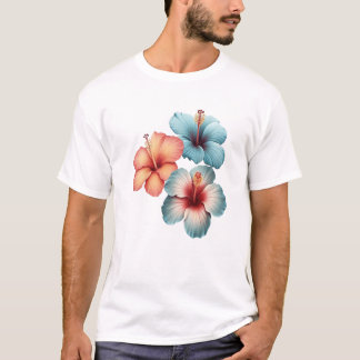T-SHIRT CHEMISE T À DESIGN DE FLEURS