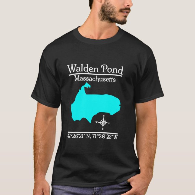 T-shirt Chemise T À Longs Manches Du Massachusetts Walden  (Devant)