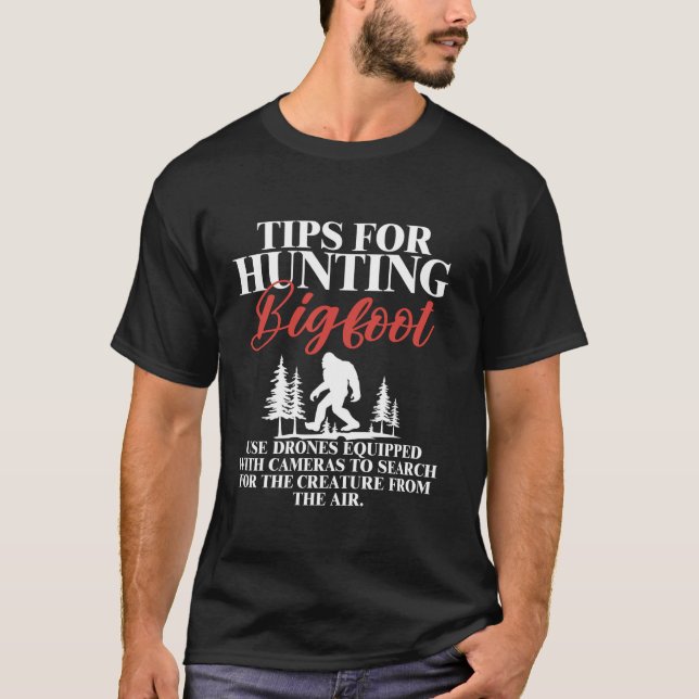 T-shirt Chemise T À Sasquatch Longue Tête De Bigfoot (Devant)
