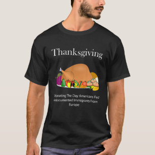 T-shirt Chemise T Anti Thanksgiving Pour Native American I