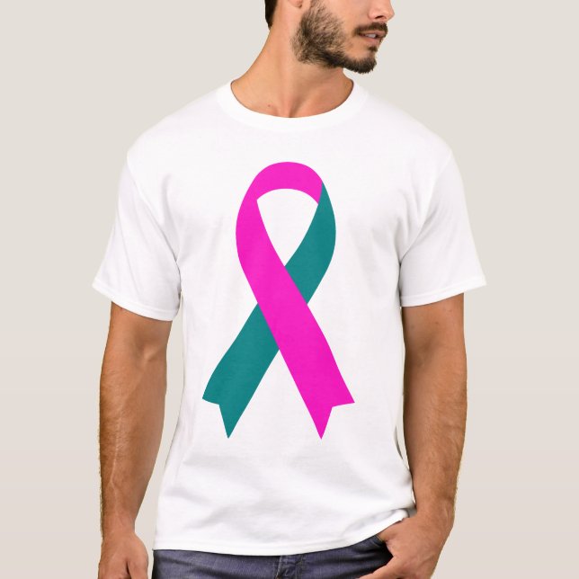 T-shirt Chemise T BRCA 1 & 2 Pink & Turquoise Awareness (Devant)