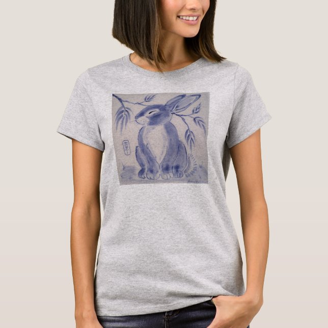 T-shirt Chemise T Bunny Bleu et Blanc - SO Sweet! (Devant)
