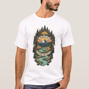 T-shirt Chemise T de conception de camping