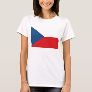 T-shirt Chemise T femme avec drapeau de Czechia
