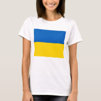 Chemise T femme avec drapeau d'Ukraine