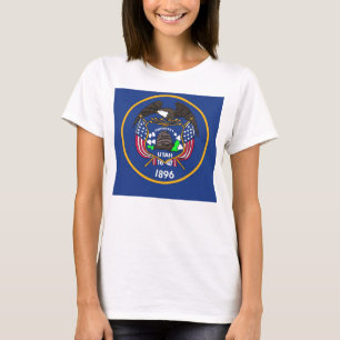 T-shirt Chemise T Femmes avec Drapeau de l'Etat de l'Utah
