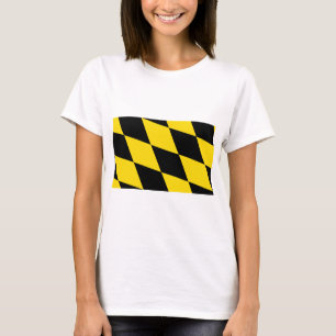 T-shirt Chemise T Femmes avec Drapeau de Munich, Bavière