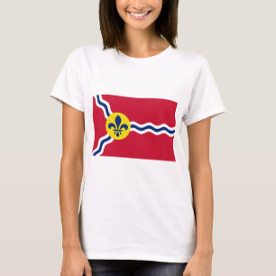 T-shirt Chemise T Femmes avec Drapeau de Saint Louis, Miss