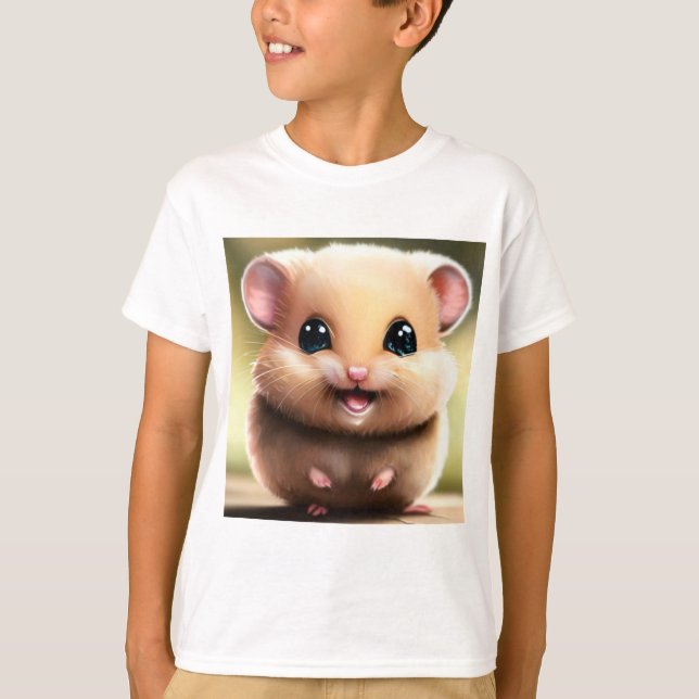 T-shirt Chemise T Hamster Cute - Chemises Animal Cute (Devant)