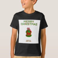 Chemise T Noir de base de Noël Cupcake Boy