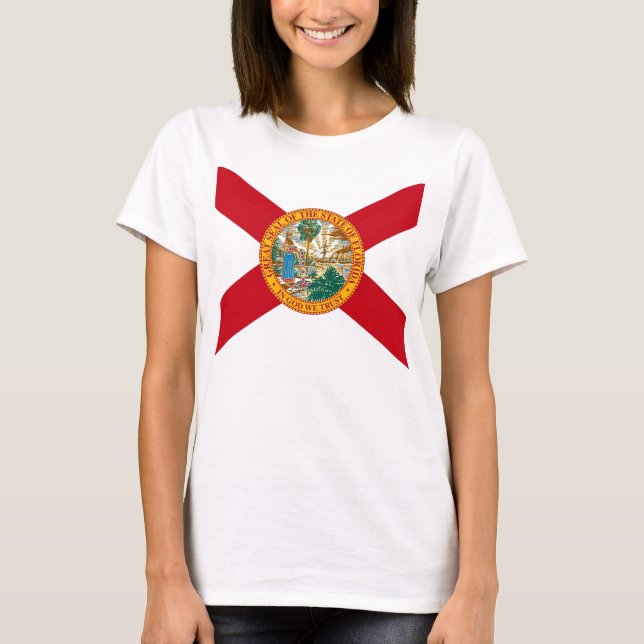 T-shirt Chemise T pour femmes avec le drapeau de l'État de (Devant)