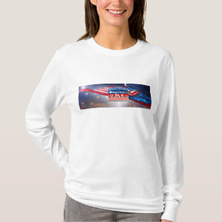 T-shirt Chemise T-Shirt, Drapeau long Patriotique USA