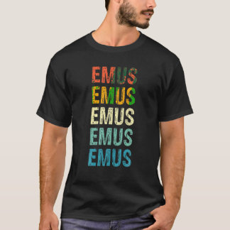 T-shirt Chemise T Vintage Emus Retro