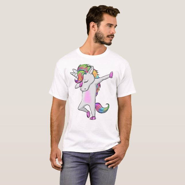 T-shirt Chemise tamponnante fraîche de licorne (Devant entier)