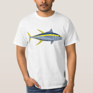 T-shirt Chemise thon à nageoires jaunes.
