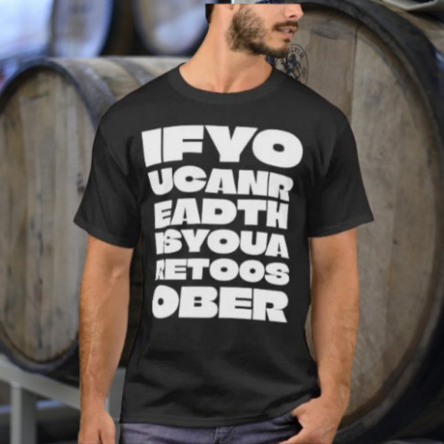 T-shirt Chemise TooSober Typography (Créateur téléchargé)