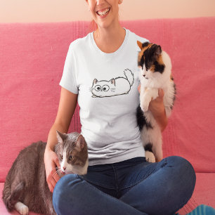 T-shirt Chemise tri-blend chat à queue duveteuse excentriq