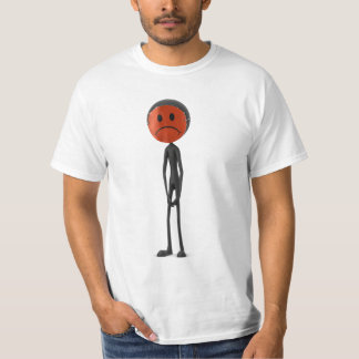T-shirt Chemise TRISTE rouge/de noir masque