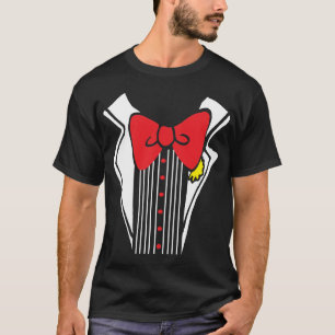 T-shirt Chemise Tuxedo_white