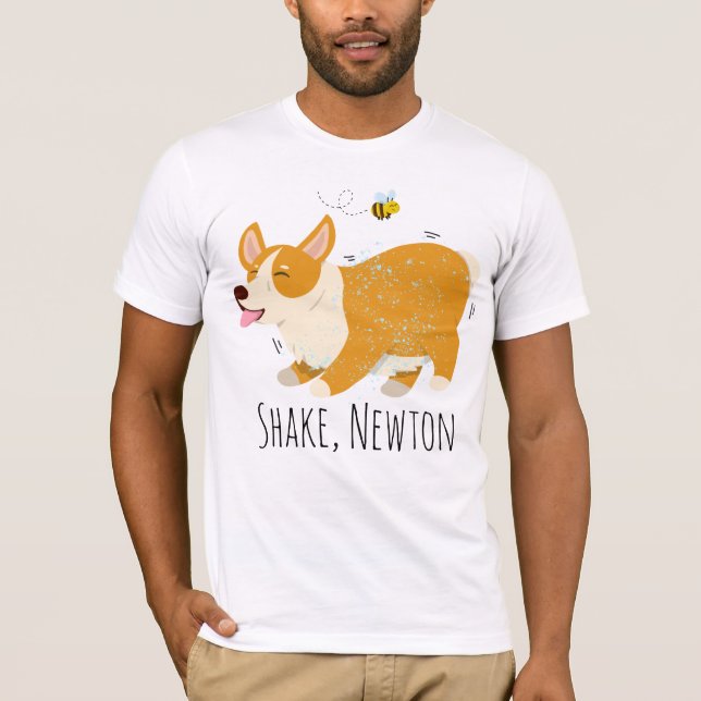 T-shirt Chemise Unisex Ronde Corgi (Devant)