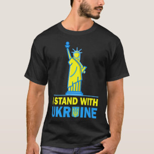 T-shirt Chemise Usa Liberté Ukraine Je suis avec l'Ukraine