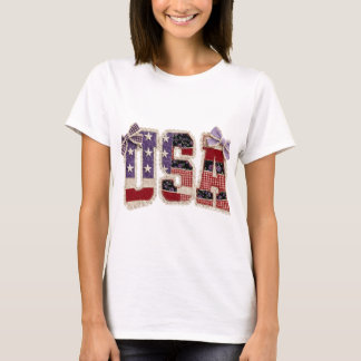 T-shirt Chemise USA Patchwork PNG, Rétro 4 juillet