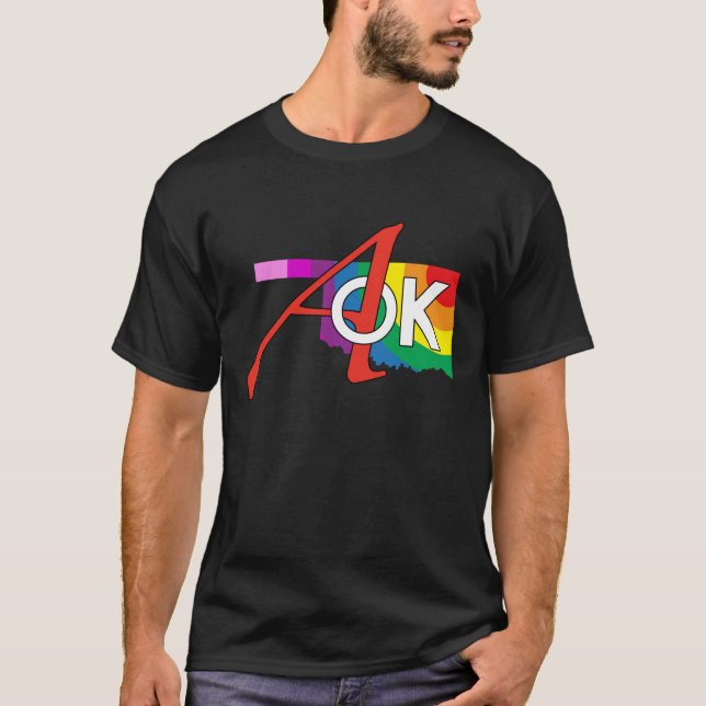 T-shirt Chemise variable de l'arc-en-ciel AOK de (Devant)