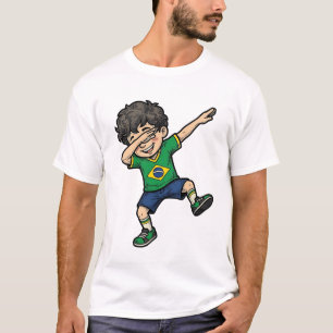 T-shirt Chemise vectorielle vintage de garçon de dab de fo