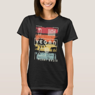 T-shirt Chemise végane. Style Rétro Soyez Gentil Avec Chaq