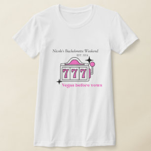 T-shirt Chemise Vegas Bachelorette Party pour Bridesmaiers